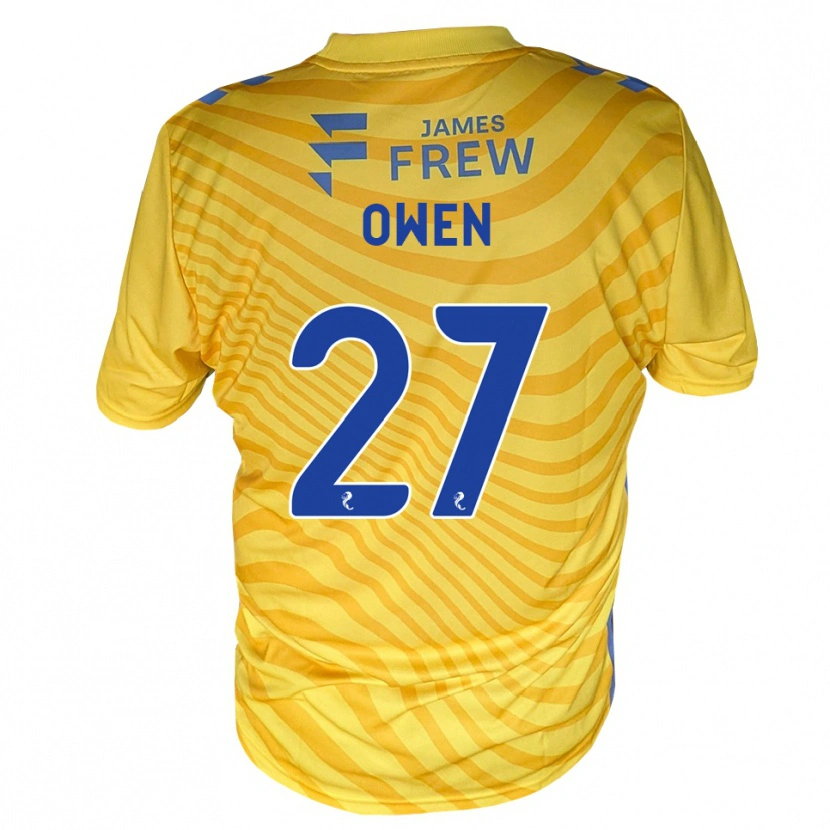 Danxen Mænd Ieuan Owen #27 Kongeblå Gul Udebane Spillertrøjer 2026/27 Trøje T-Shirt