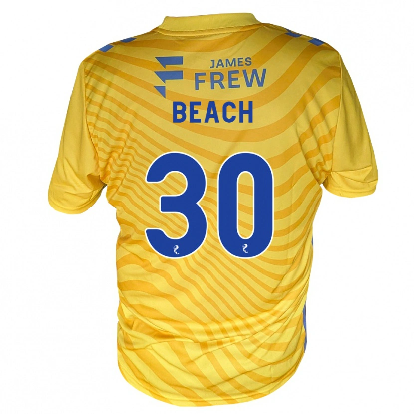 Danxen Mænd Eddie Beach #30 Kongeblå Gul Udebane Spillertrøjer 2026/27 Trøje T-Shirt