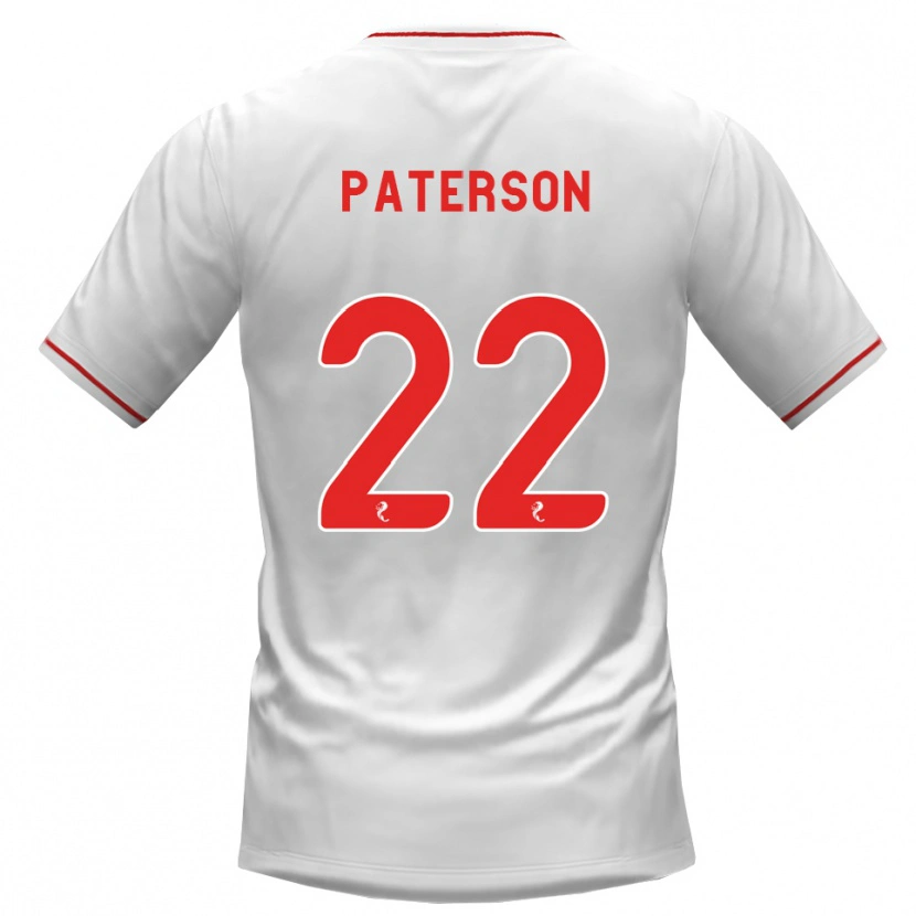 Danxen Mænd Maura Paterson #22 Hvid Rød Udebane Spillertrøjer 2026/27 Trøje T-Shirt