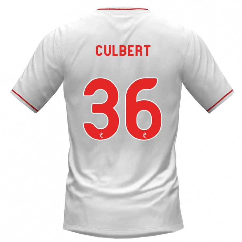 Danxen Mænd Sam Culbert #36 Hvid Rød Udebane Spillertrøjer 2026/27 Trøje T-Shirt