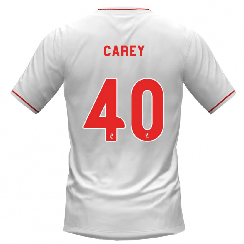 Danxen Mænd Graham Carey #40 Hvid Rød Udebane Spillertrøjer 2026/27 Trøje T-Shirt