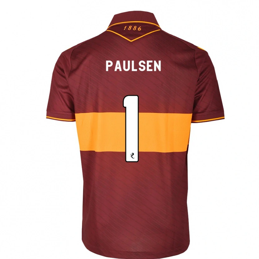 Danxen Mænd Alex Paulsen #1 Orange Maron Udebane Spillertrøjer 2026/27 Trøje T-Shirt