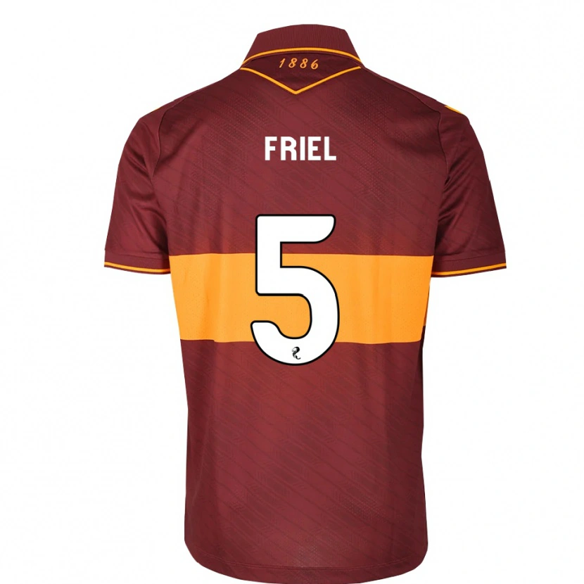 Danxen Mænd Jon-Joe Friel #5 Orange Maron Udebane Spillertrøjer 2026/27 Trøje T-Shirt