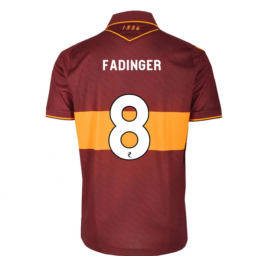 Danxen Mænd Lukas Fadinger #8 Orange Maron Udebane Spillertrøjer 2026/27 Trøje T-Shirt