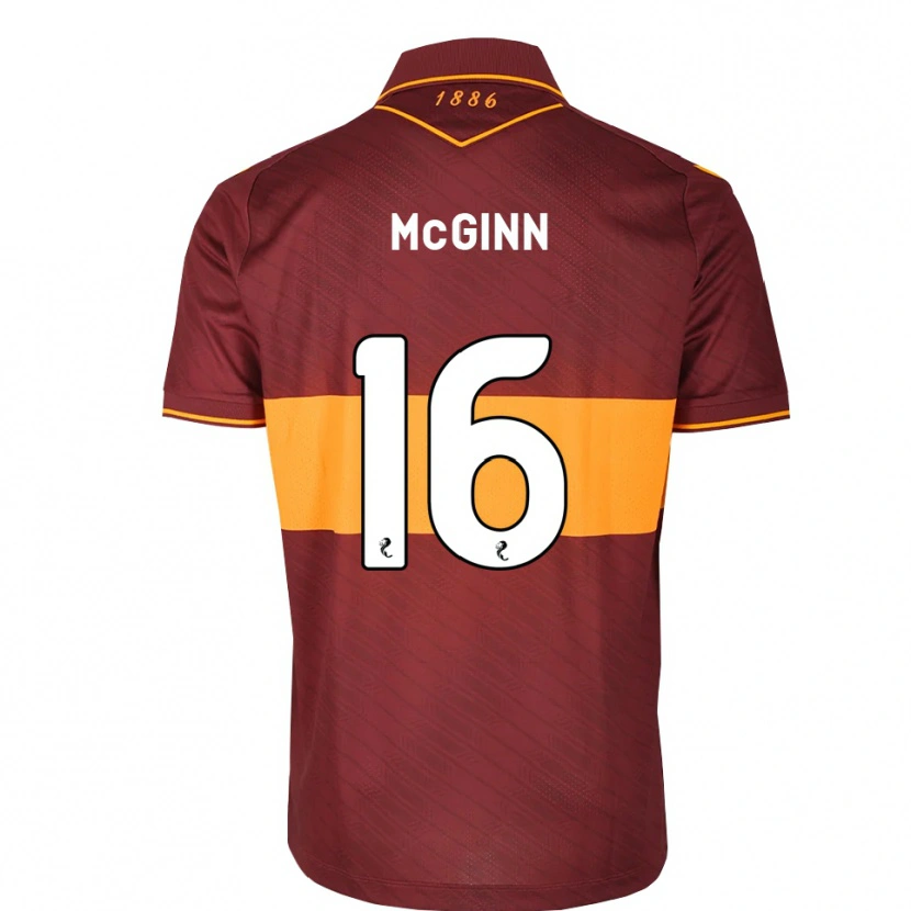 Danxen Mænd Paul Mcginn #16 Orange Maron Udebane Spillertrøjer 2026/27 Trøje T-Shirt