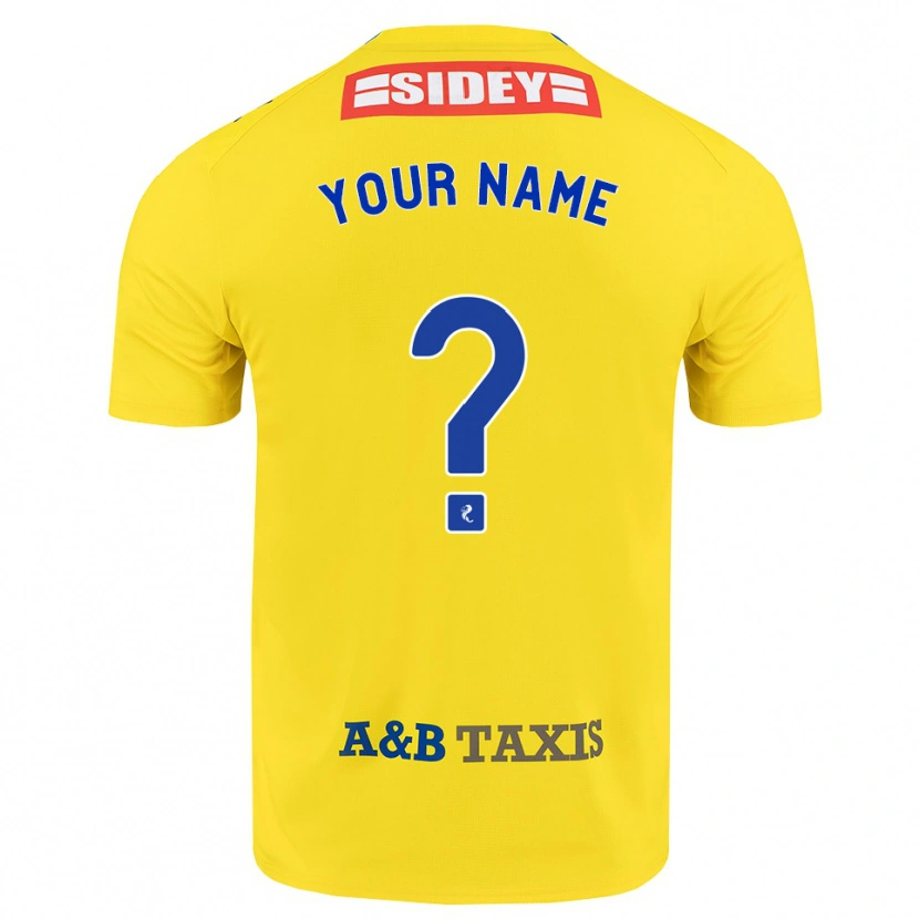 Danxen Mænd Dit Navn #0 Gul Blå Sort Udebane Spillertrøjer 2026/27 Trøje T-Shirt