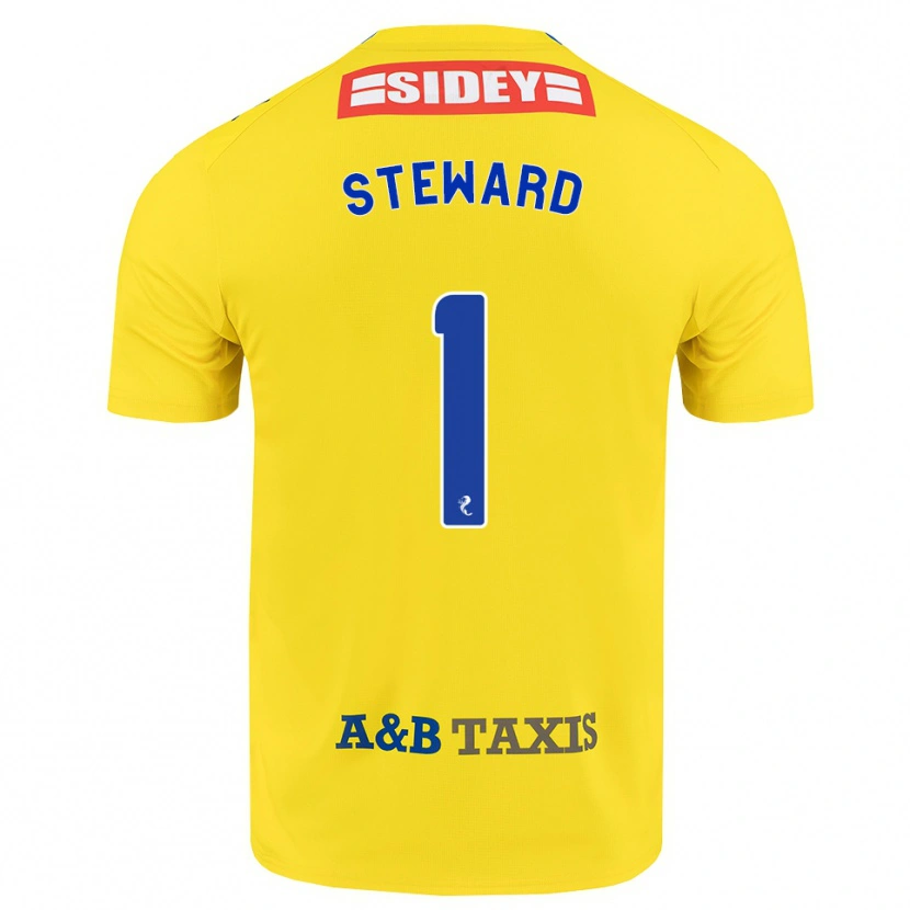 Danxen Mænd Toby Steward #1 Gul Blå Sort Udebane Spillertrøjer 2026/27 Trøje T-Shirt