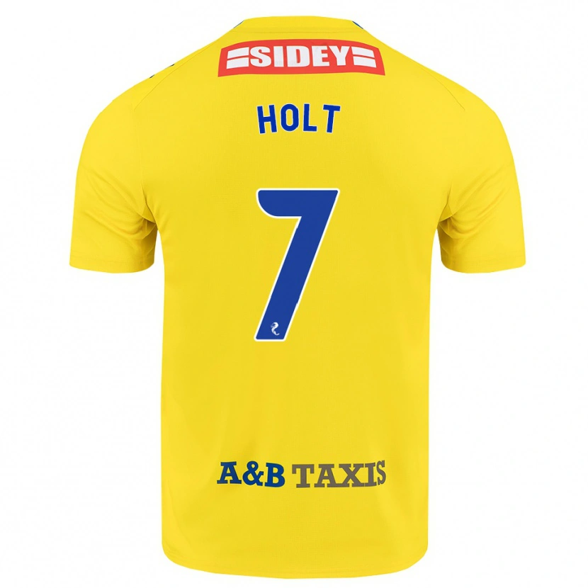 Danxen Mænd Jason Holt #7 Gul Blå Sort Udebane Spillertrøjer 2026/27 Trøje T-Shirt