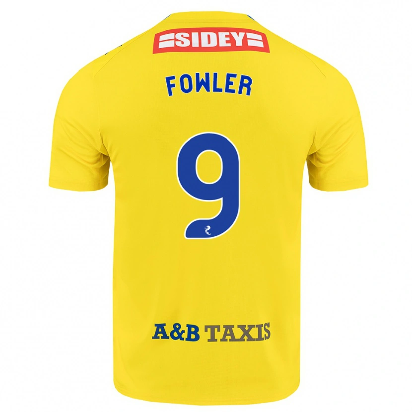 Danxen Mænd Josh Fowler #9 Gul Blå Sort Udebane Spillertrøjer 2026/27 Trøje T-Shirt