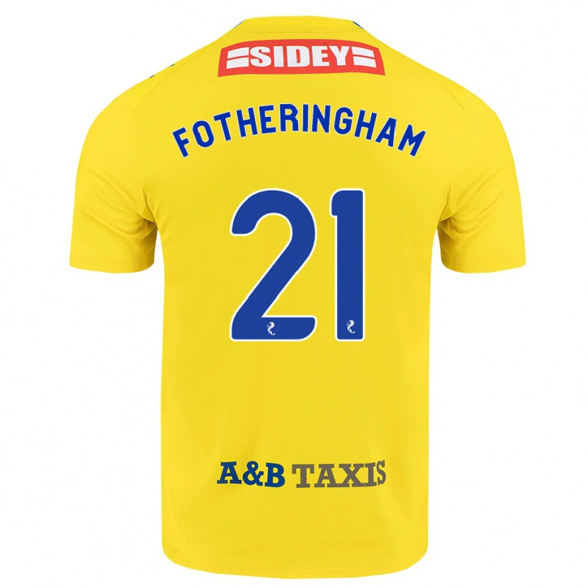 Danxen Mænd Kai Fotheringham #21 Gul Blå Sort Udebane Spillertrøjer 2026/27 Trøje T-Shirt