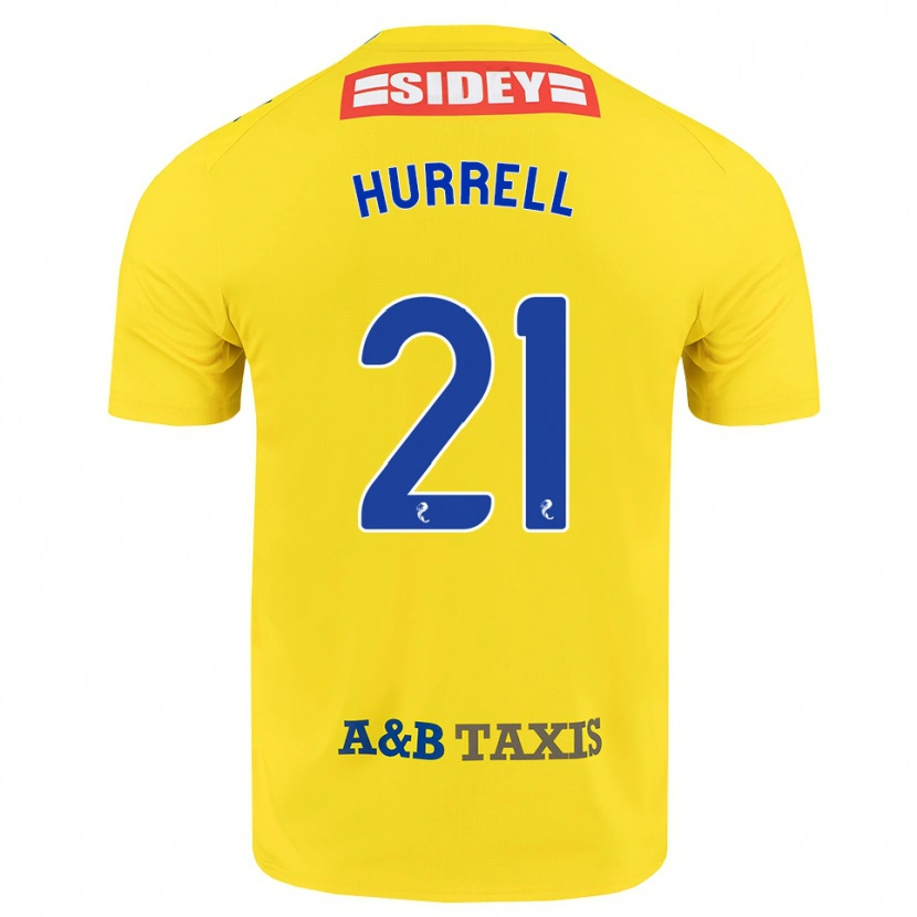 Danxen Mænd Olivia Hurrell #21 Gul Blå Sort Udebane Spillertrøjer 2026/27 Trøje T-Shirt