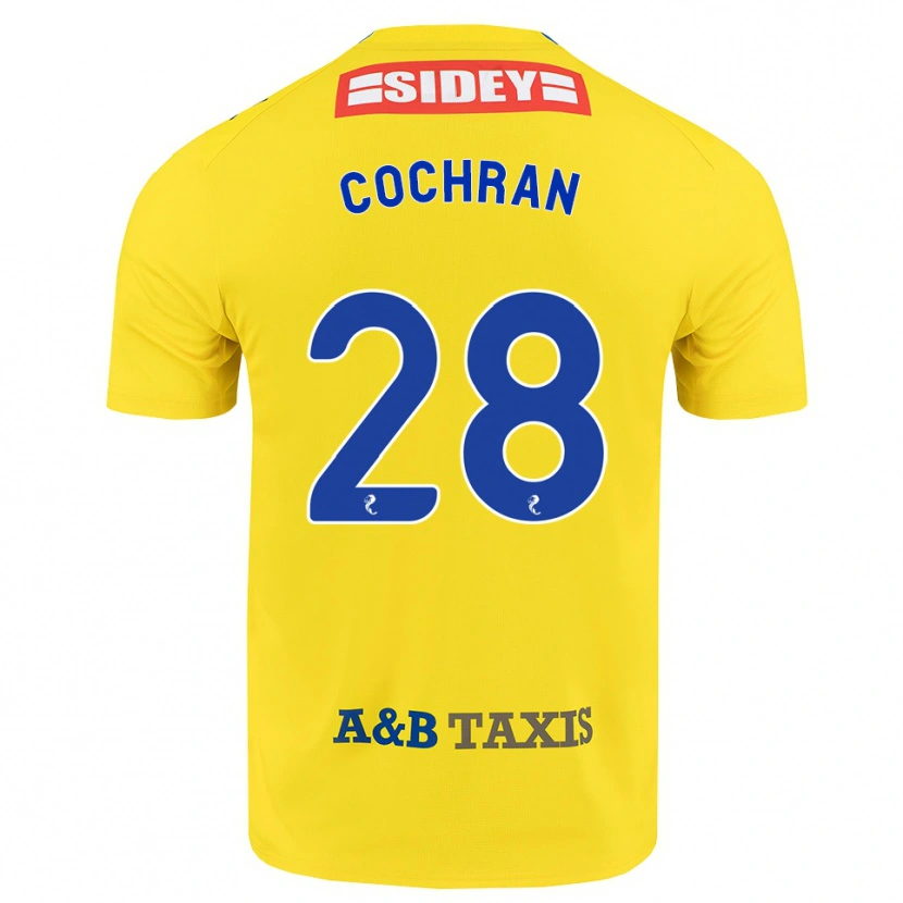 Danxen Mænd Bobby Cochran #28 Gul Blå Sort Udebane Spillertrøjer 2026/27 Trøje T-Shirt
