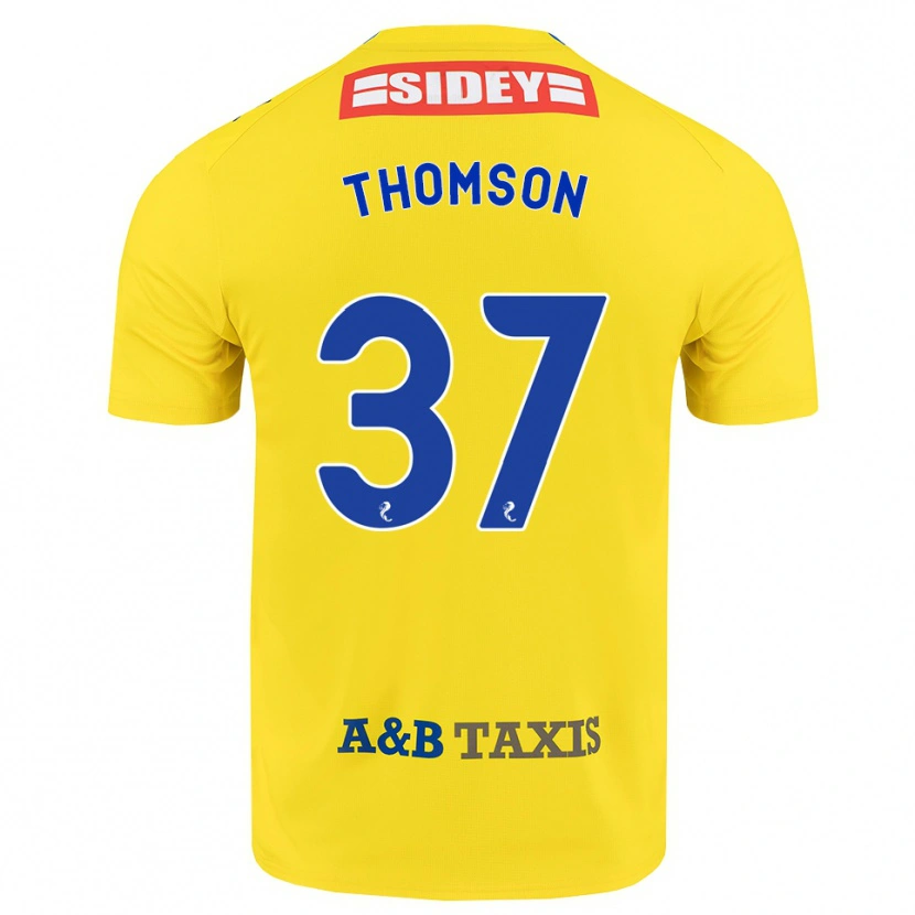 Danxen Mænd Kyle Thomson #37 Gul Blå Sort Udebane Spillertrøjer 2026/27 Trøje T-Shirt