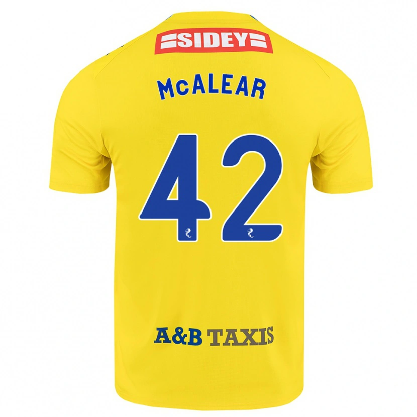 Danxen Mænd Reece Mcalear #42 Gul Blå Sort Udebane Spillertrøjer 2026/27 Trøje T-Shirt