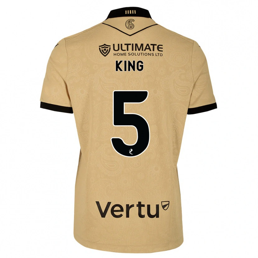 Danxen Mænd Richard King #5 Burlywood Sort Udebane Spillertrøjer 2026/27 Trøje T-Shirt