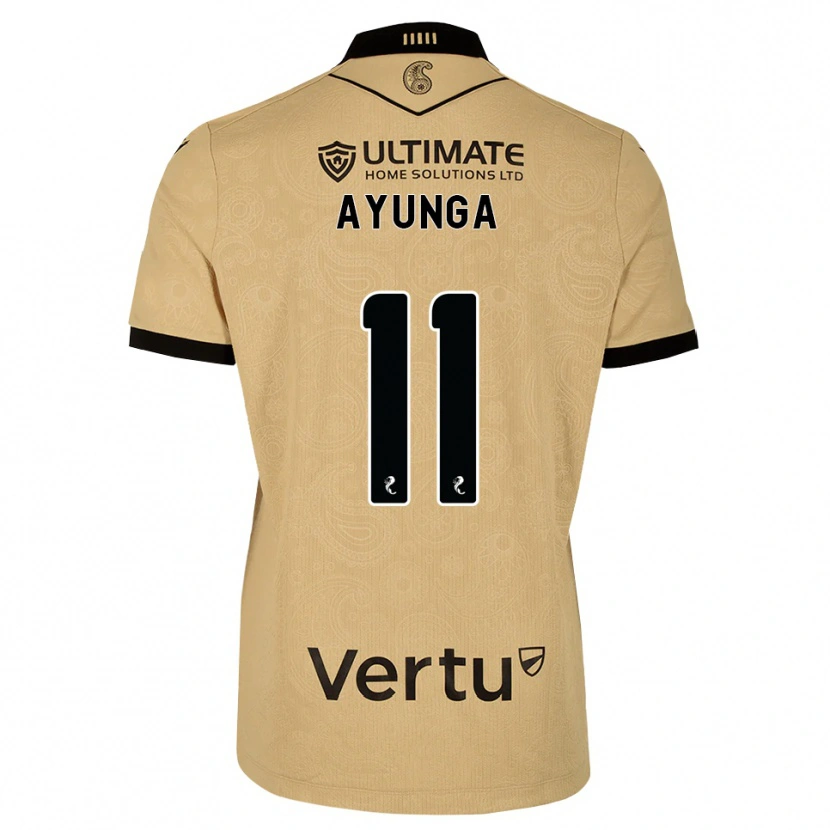 Danxen Mænd Jonah Ayunga #11 Burlywood Sort Udebane Spillertrøjer 2026/27 Trøje T-Shirt