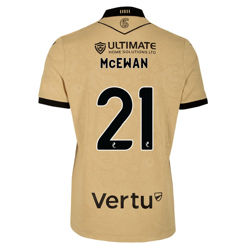 Danxen Mænd Carter Mcewan #21 Burlywood Sort Udebane Spillertrøjer 2026/27 Trøje T-Shirt