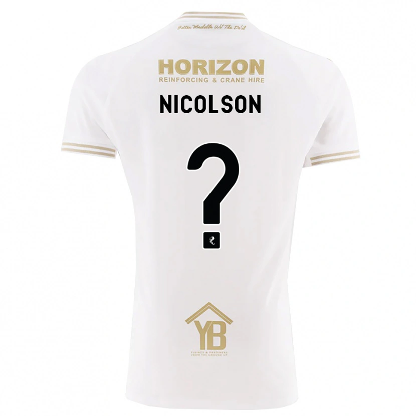 Danxen Mænd Amanda Nicolson #0 Hvede Hvid Udebane Spillertrøjer 2026/27 Trøje T-Shirt