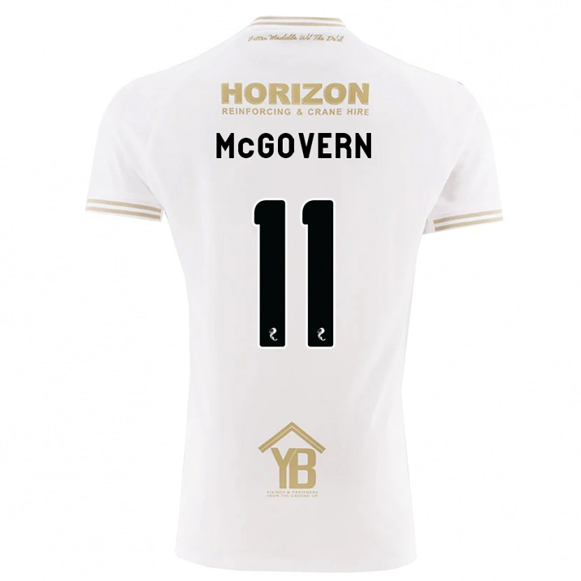 Danxen Mænd Paul Mcgovern #11 Hvede Hvid Udebane Spillertrøjer 2026/27 Trøje T-Shirt