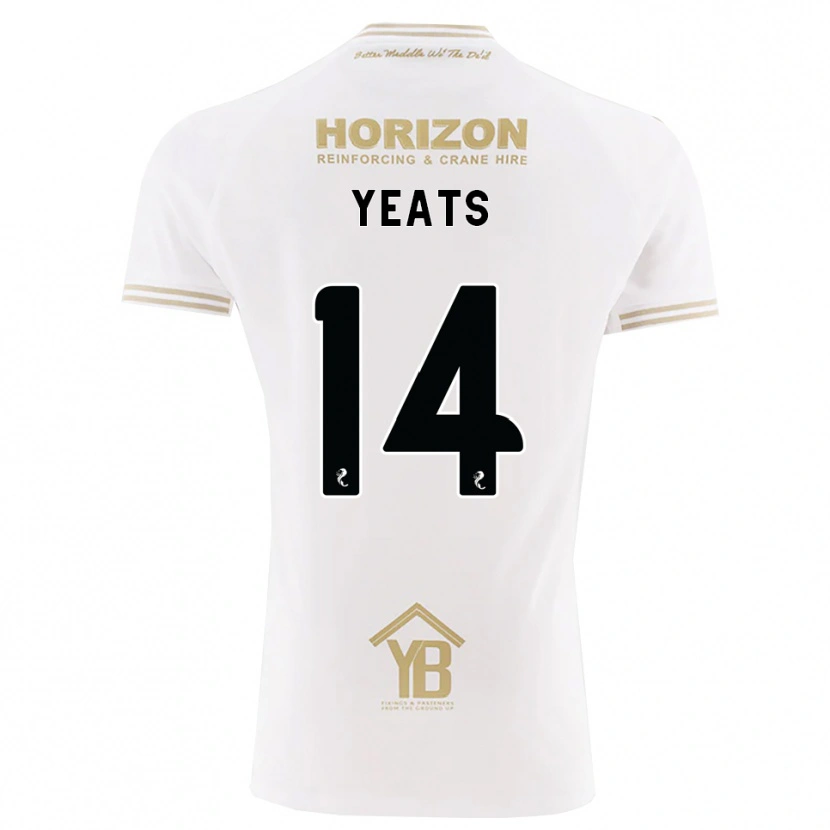 Danxen Mænd Finn Yeats #14 Hvede Hvid Udebane Spillertrøjer 2026/27 Trøje T-Shirt