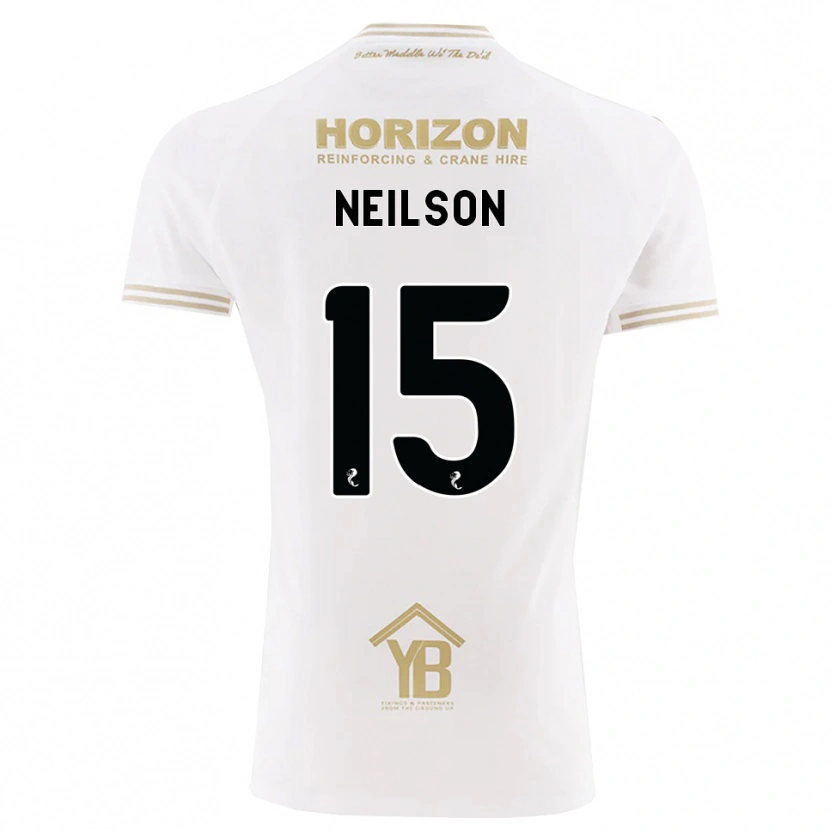 Danxen Mænd Lewis Neilson #15 Hvede Hvid Udebane Spillertrøjer 2026/27 Trøje T-Shirt