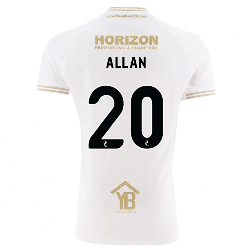 Danxen Mænd Connor Allan #20 Hvede Hvid Udebane Spillertrøjer 2026/27 Trøje T-Shirt