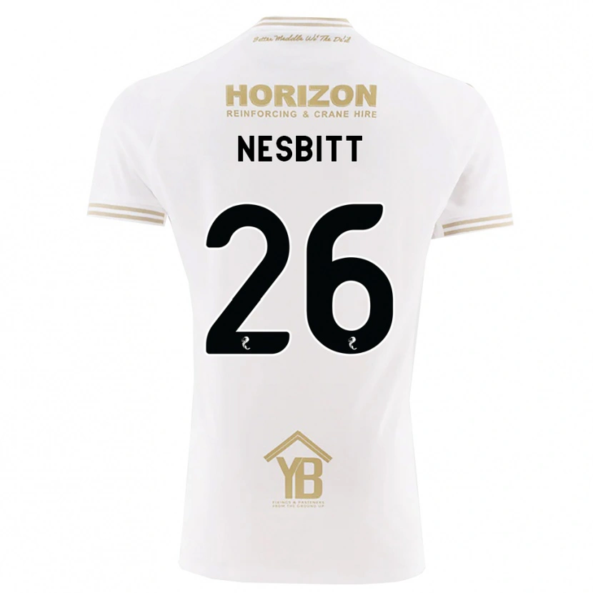 Danxen Mænd Aidan Nesbitt #26 Hvede Hvid Udebane Spillertrøjer 2026/27 Trøje T-Shirt