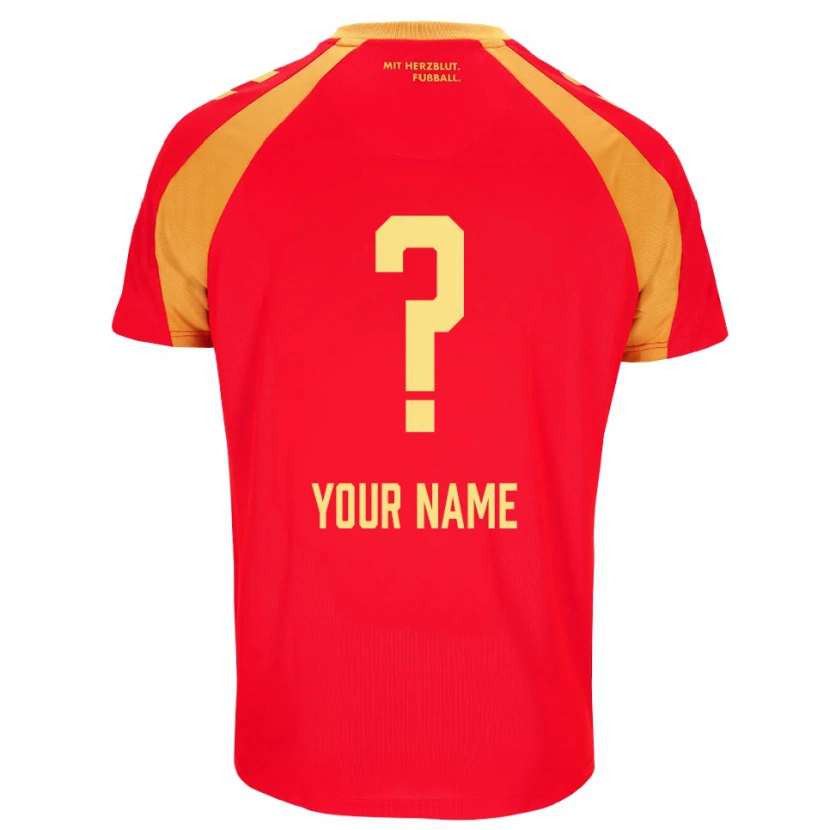 Danxen Mænd Dit Navn #0 Rød Orange Sort Udebane Spillertrøjer 2026/27 Trøje T-Shirt