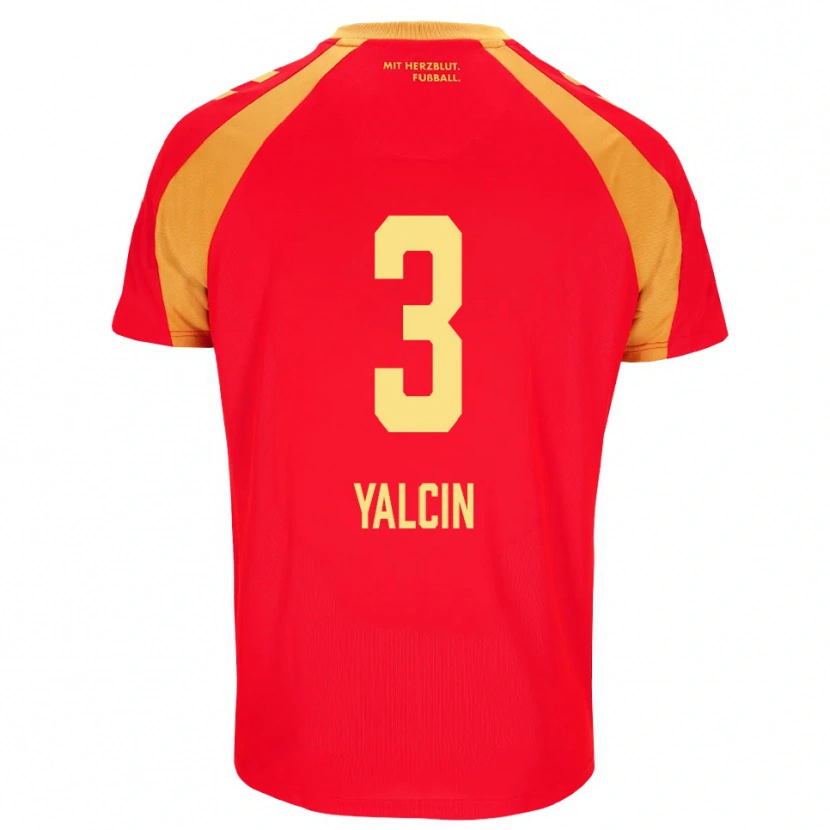Danxen Mænd Kerem Yalcin #3 Rød Orange Sort Udebane Spillertrøjer 2026/27 Trøje T-Shirt