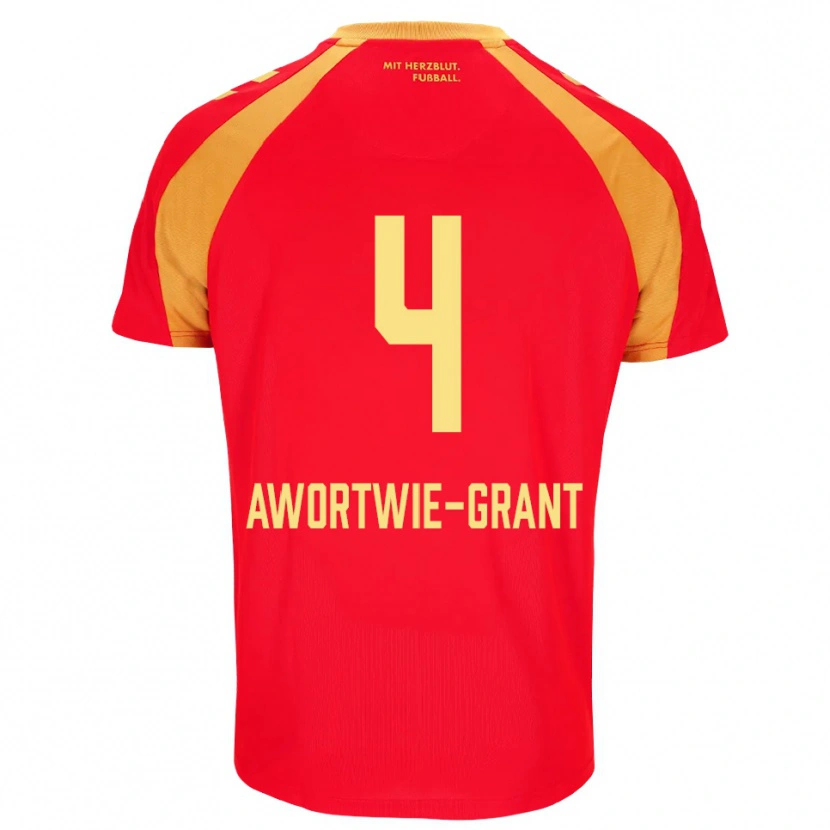 Danxen Mænd Nyamekye Awortwie-Grant #4 Rød Orange Sort Udebane Spillertrøjer 2026/27 Trøje T-Shirt