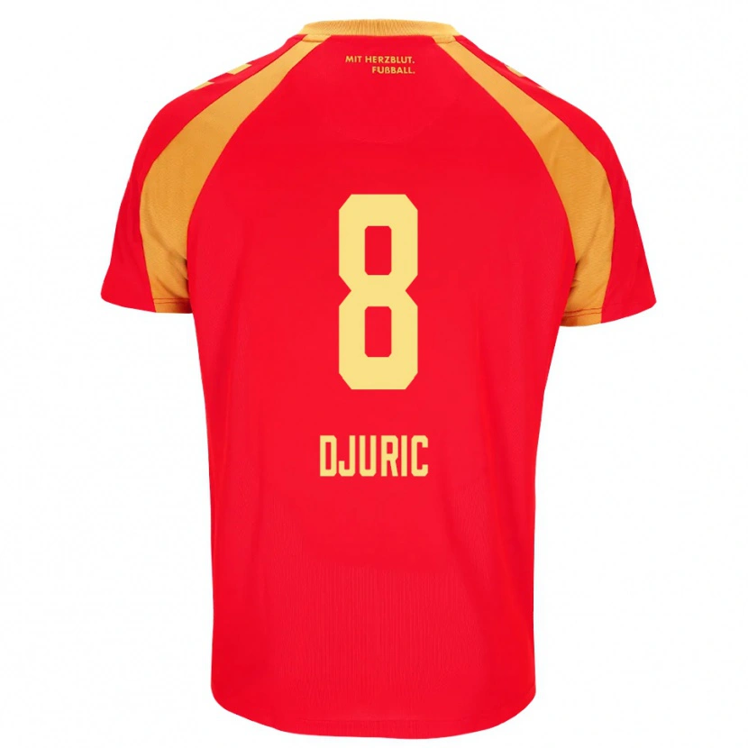 Danxen Mænd Luka Duric #8 Rød Orange Sort Udebane Spillertrøjer 2026/27 Trøje T-Shirt