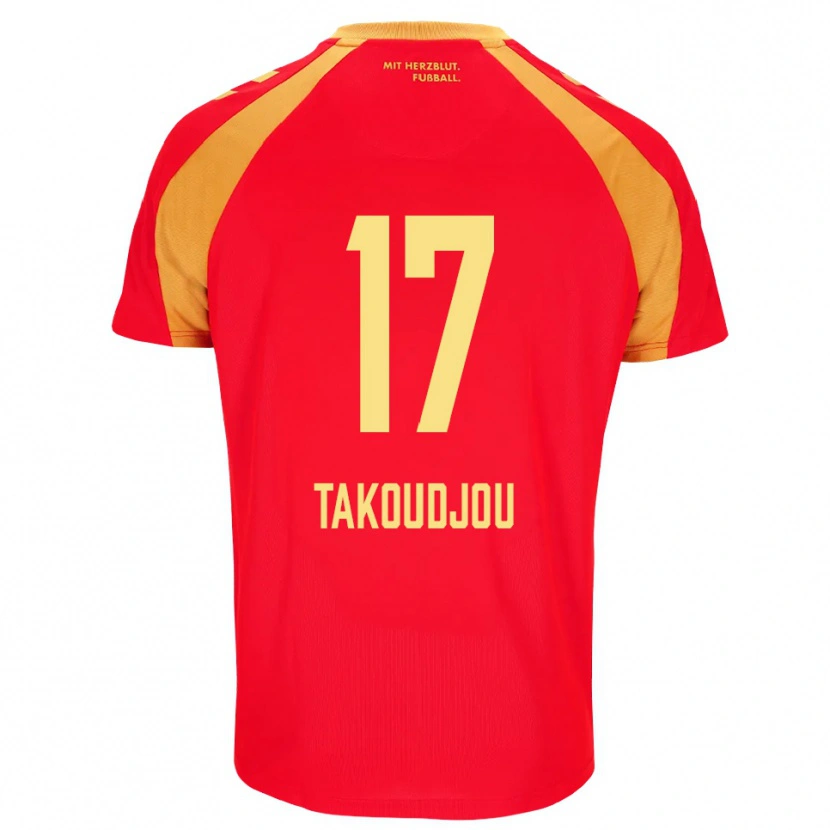 Danxen Mænd Alan Takoudjou Somolinos #17 Rød Orange Sort Udebane Spillertrøjer 2026/27 Trøje T-Shirt