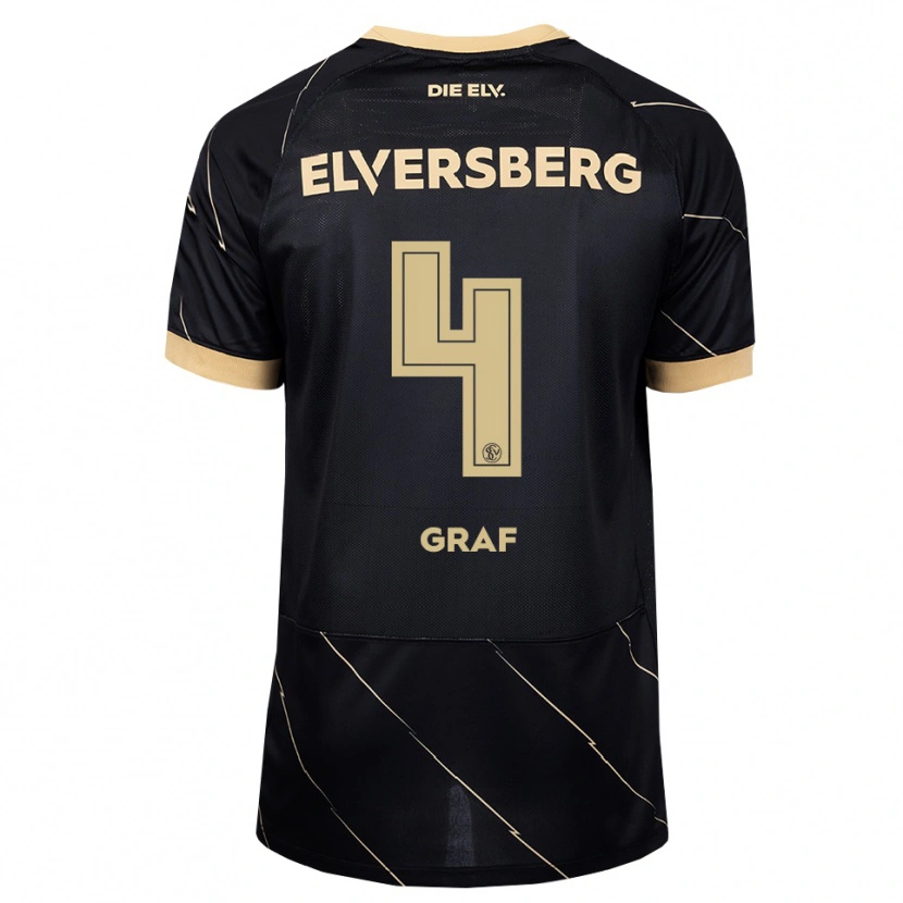 Danxen Mænd Matheo Graf #4 Sort Brun Udebane Spillertrøjer 2026/27 Trøje T-Shirt