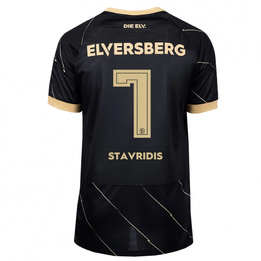 Danxen Mænd Angelos Stavridis #7 Sort Brun Udebane Spillertrøjer 2026/27 Trøje T-Shirt