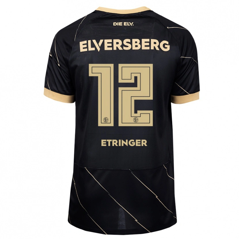Danxen Mænd Elias Etringer #12 Sort Brun Udebane Spillertrøjer 2026/27 Trøje T-Shirt