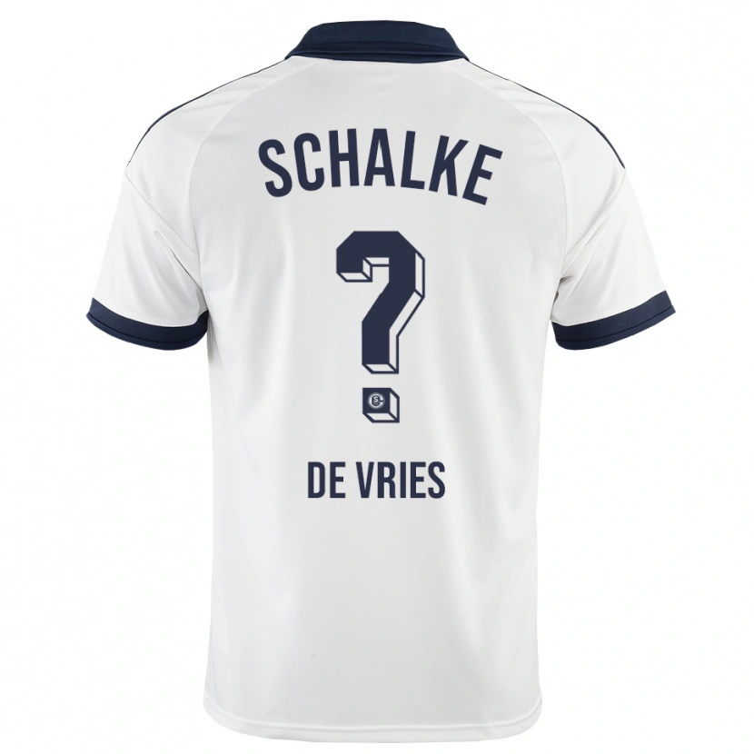 Danxen Mænd Fynn De Vries #0 Sort Hvid Udebane Spillertrøjer 2026/27 Trøje T-Shirt