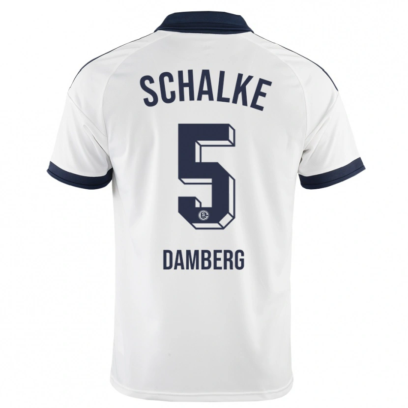 Danxen Mænd Niclas Damberg #5 Sort Hvid Udebane Spillertrøjer 2026/27 Trøje T-Shirt