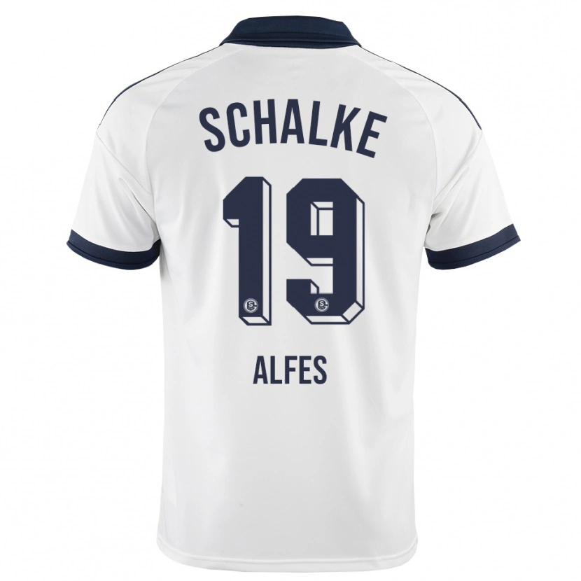 Danxen Mænd Konrad Alfes #19 Sort Hvid Udebane Spillertrøjer 2026/27 Trøje T-Shirt