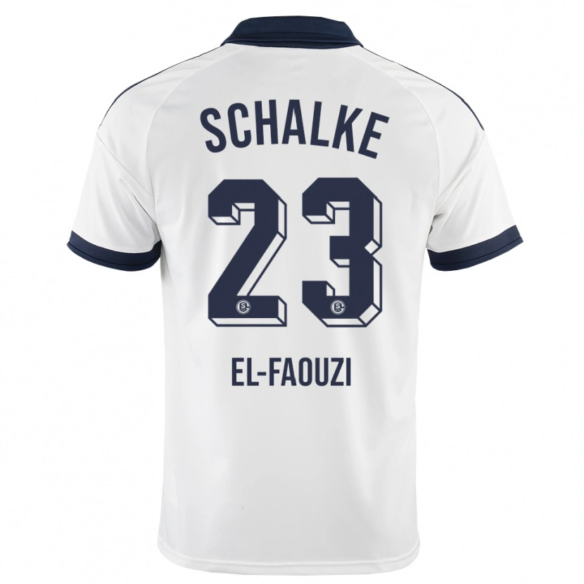 Danxen Mænd Soufiane El-Faouzi #23 Sort Hvid Udebane Spillertrøjer 2026/27 Trøje T-Shirt