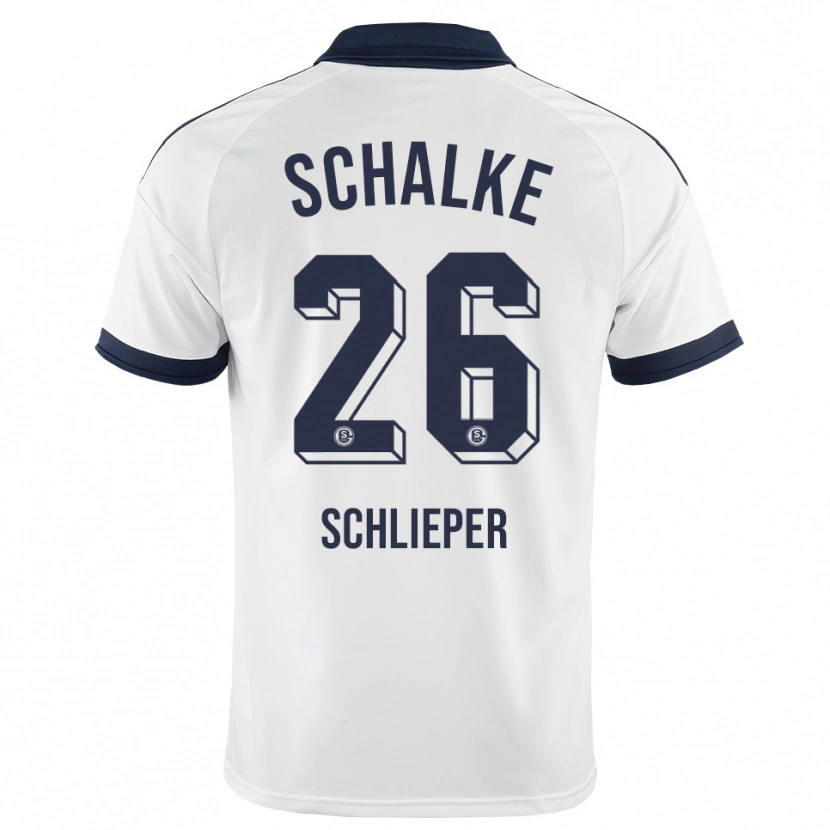 Danxen Mænd Ben Schlieper #26 Sort Hvid Udebane Spillertrøjer 2026/27 Trøje T-Shirt