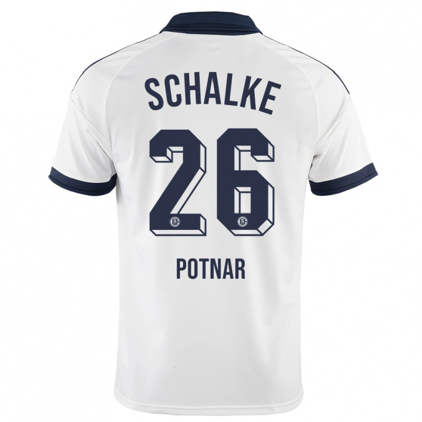 Danxen Mænd Bojan Potnar #26 Sort Hvid Udebane Spillertrøjer 2026/27 Trøje T-Shirt