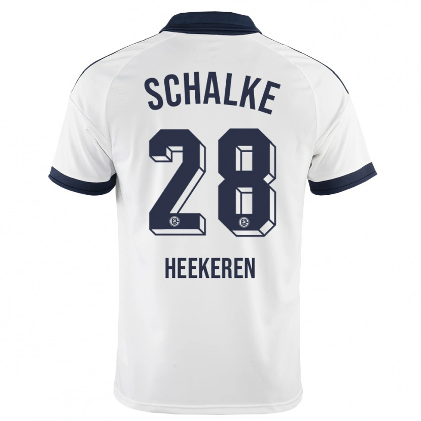 Danxen Mænd Justin Heekeren #28 Sort Hvid Udebane Spillertrøjer 2026/27 Trøje T-Shirt