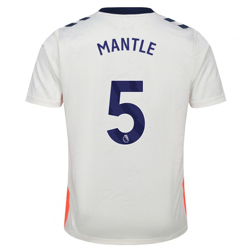 Danxen Mænd David Mantle #5 Hvid Orange Kongeblå Udebane Spillertrøjer 2026/27 Trøje T-Shirt