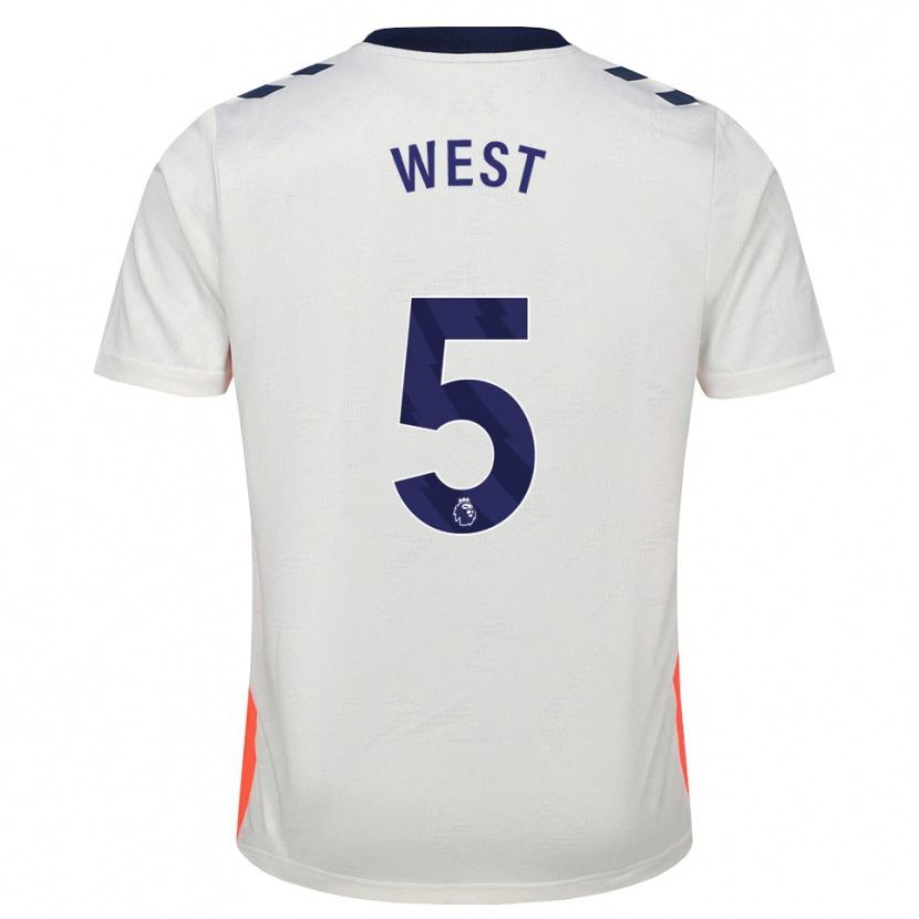 Danxen Mænd Devon West #5 Hvid Orange Kongeblå Udebane Spillertrøjer 2026/27 Trøje T-Shirt