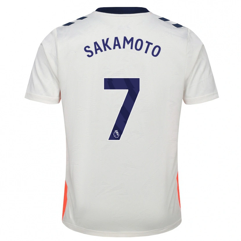 Danxen Mænd Tatsuhiro Sakamoto #7 Hvid Orange Kongeblå Udebane Spillertrøjer 2026/27 Trøje T-Shirt
