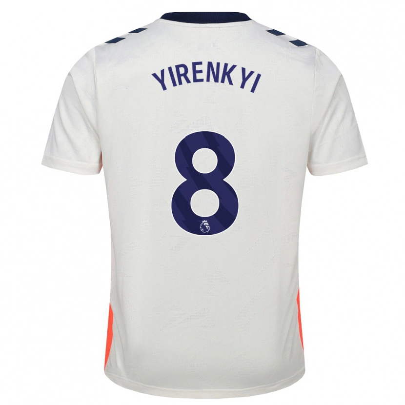 Danxen Mænd Caleb Yirenkyi #8 Hvid Orange Kongeblå Udebane Spillertrøjer 2026/27 Trøje T-Shirt