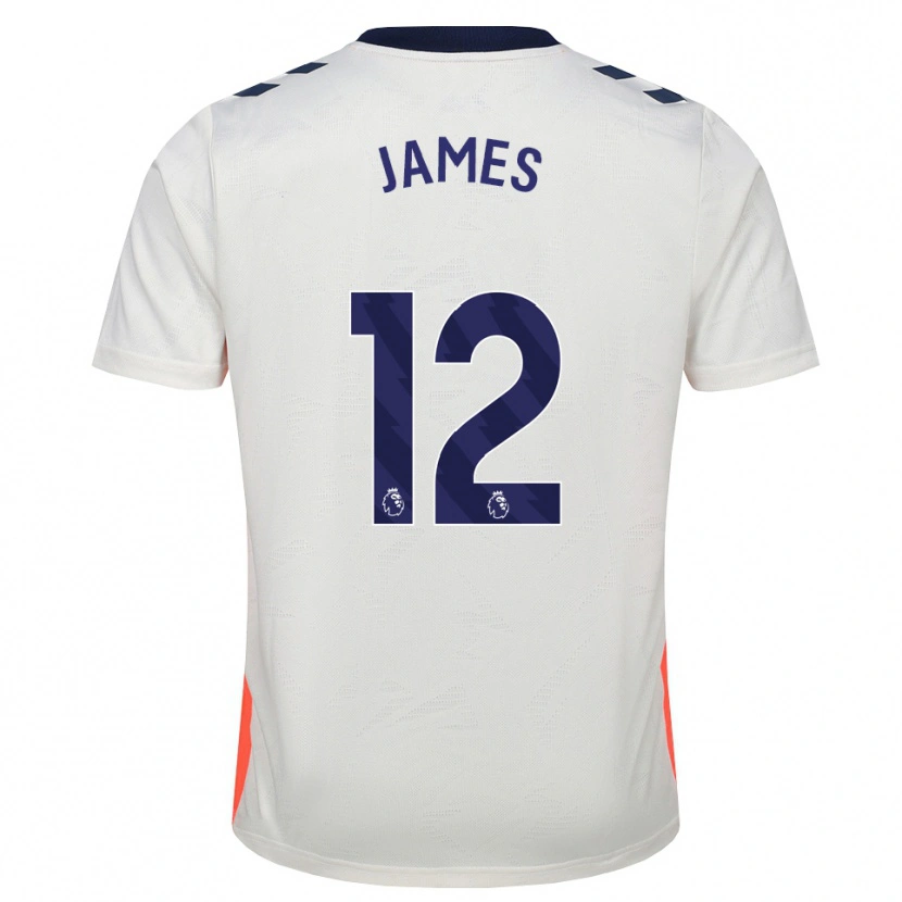 Danxen Mænd Jack James #12 Hvid Orange Kongeblå Udebane Spillertrøjer 2026/27 Trøje T-Shirt