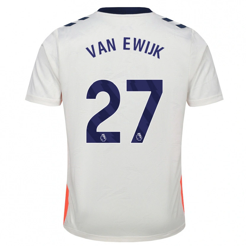 Danxen Mænd Milan Van Ewijk #27 Hvid Orange Kongeblå Udebane Spillertrøjer 2026/27 Trøje T-Shirt