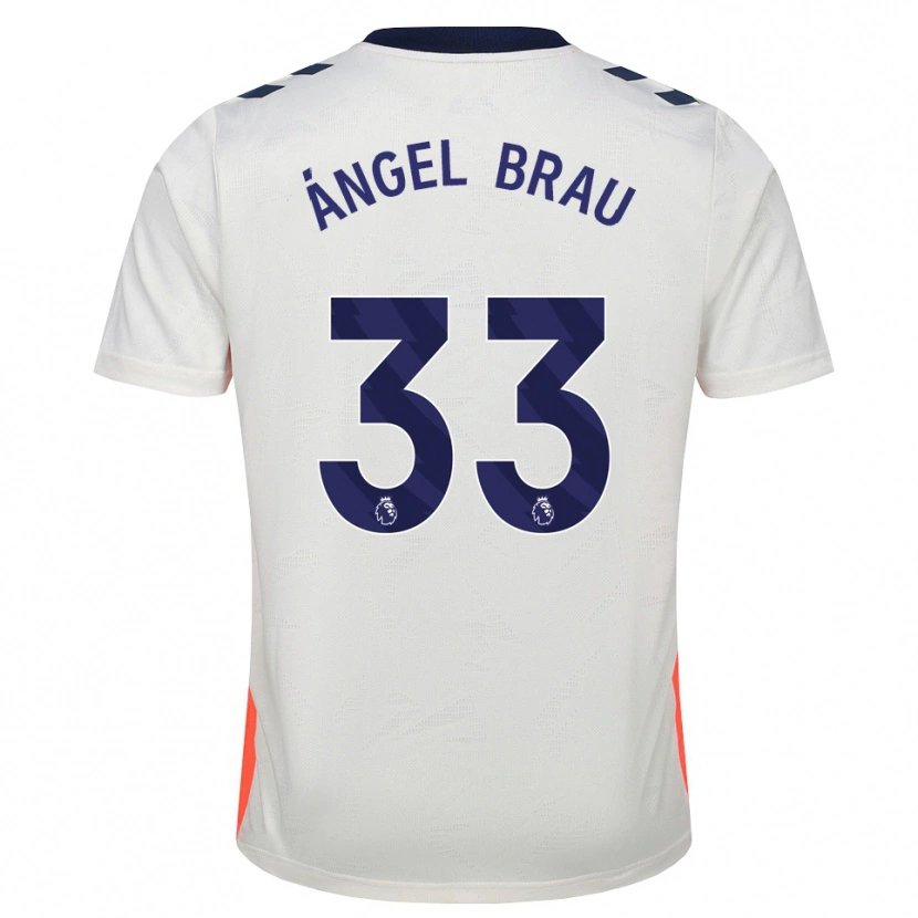 Danxen Mænd Miguel Ángel Brau #33 Hvid Orange Kongeblå Udebane Spillertrøjer 2026/27 Trøje T-Shirt