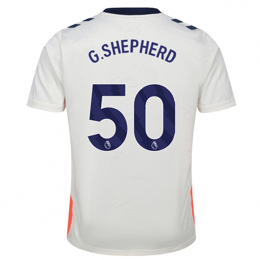 Danxen Mænd George Shepherd #50 Hvid Orange Kongeblå Udebane Spillertrøjer 2026/27 Trøje T-Shirt
